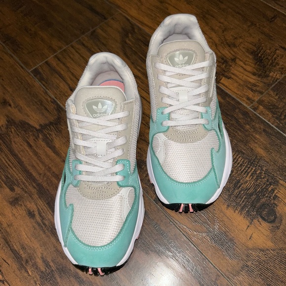 Adidas Falcon Mint and White Sneakers - Picture 2 of 13